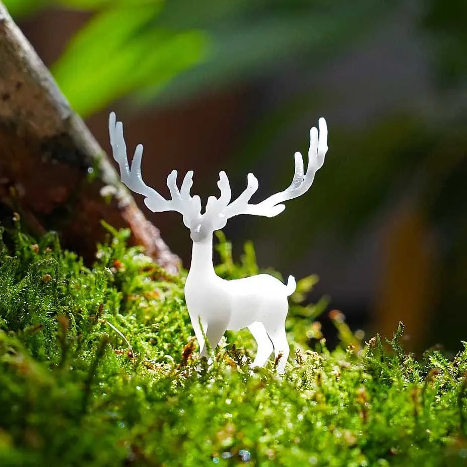 Fairy Deer Moss Micro Landscape Decoration Material Water Tank Ecological Potted Flowers Fleshy Hand Model Miniature Animal