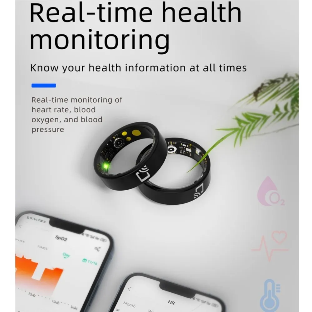 New Smart Ring NFC Access Control Sleep Blood Pressure Monitor Fitness Tracker IP68 Waterproof Finger Rings Men Valentine's Gift