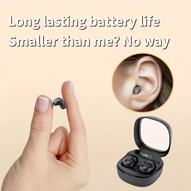 Миниатюрные невидимые беспроводные Bluetooth-наушники TWS для сна, стерео, для спорта, игр и работы, внутриканальные, с длительным временем работы, HD-звонки