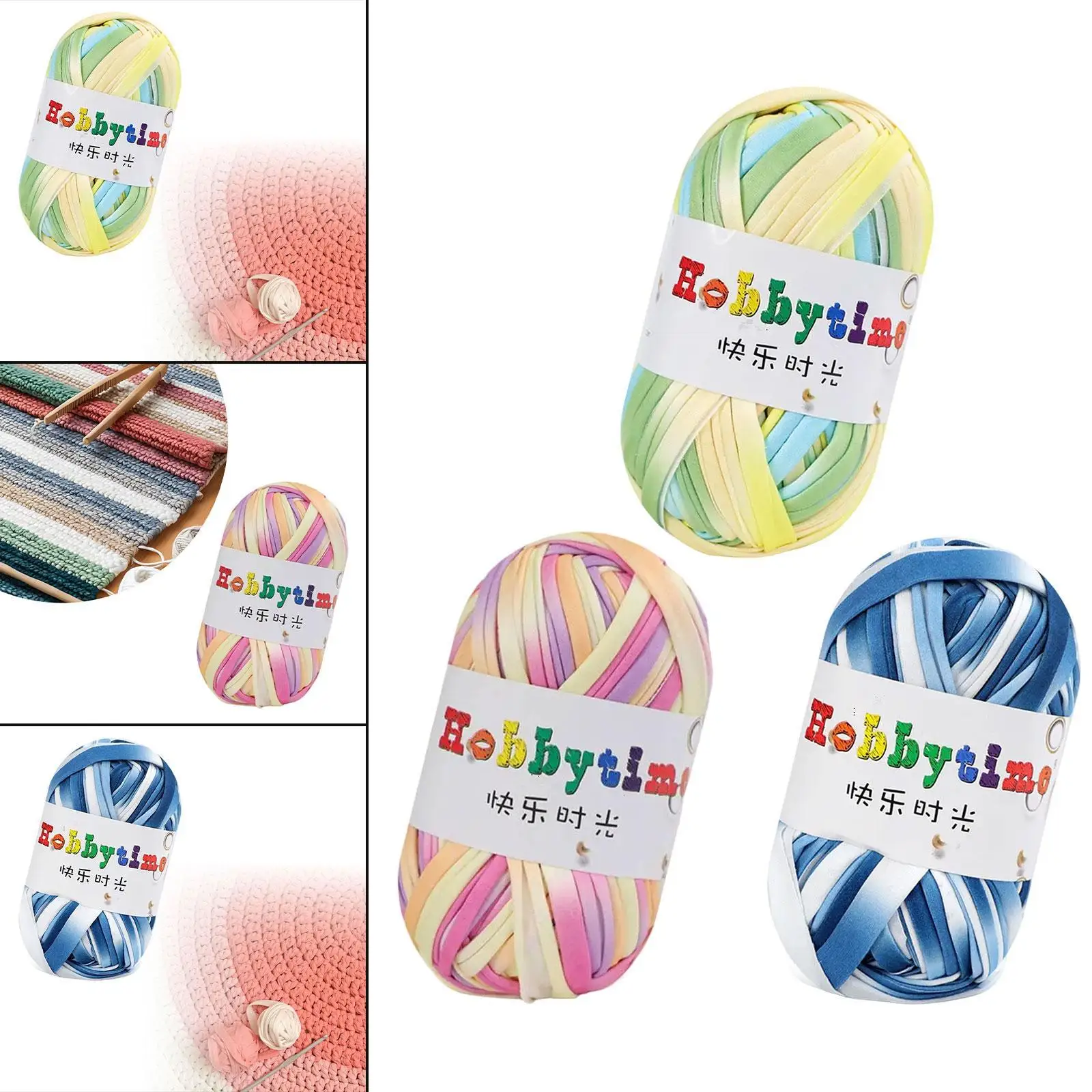 T Shirt Yarn Elastic Soft Chunky Yarn for Handbag Throw Blanket Baskets
