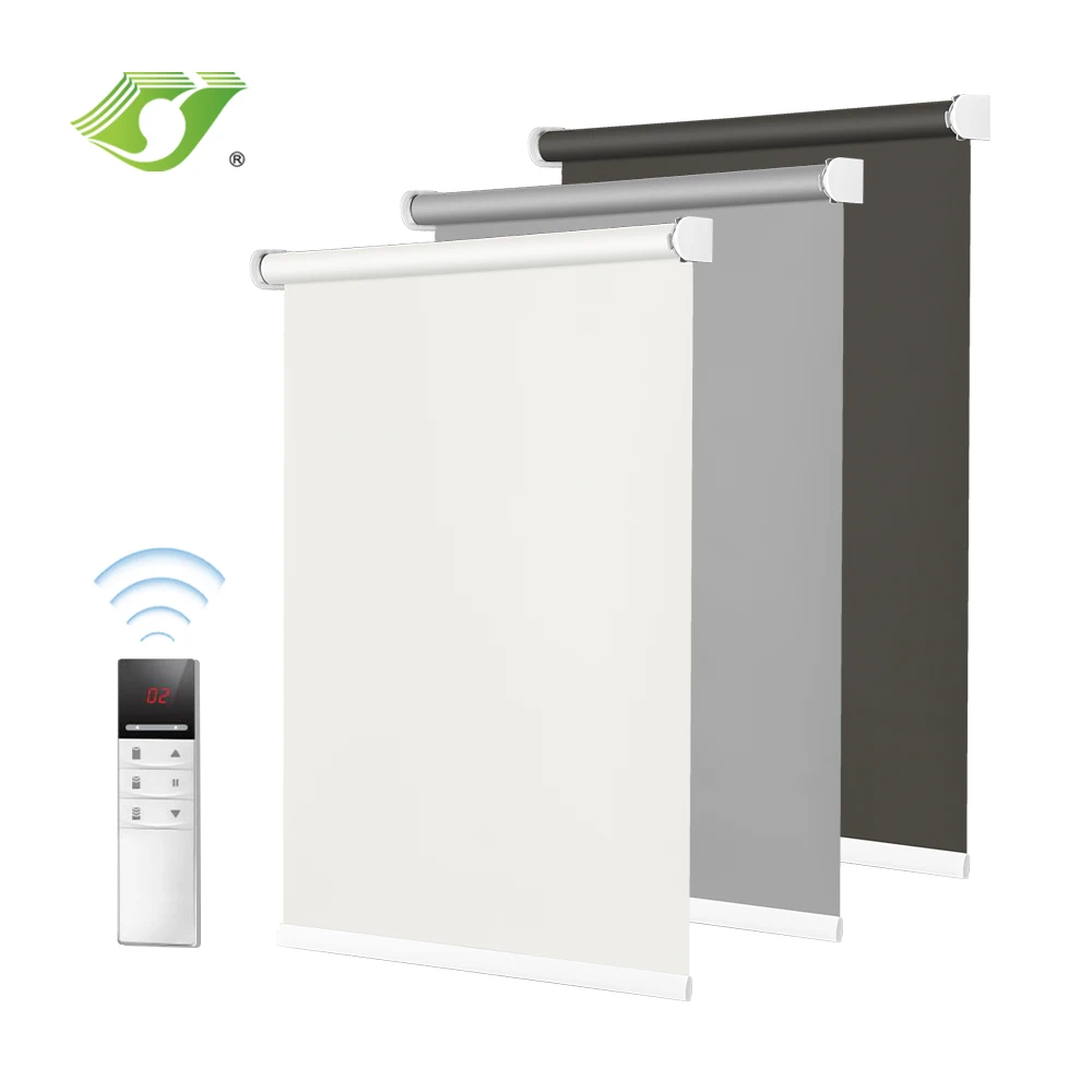 Electric Control Roller Blinds for Window Shade Sunscreen Waterproof Semi-Blackout Durable WiFi Alexa Sun Shading Home Deco