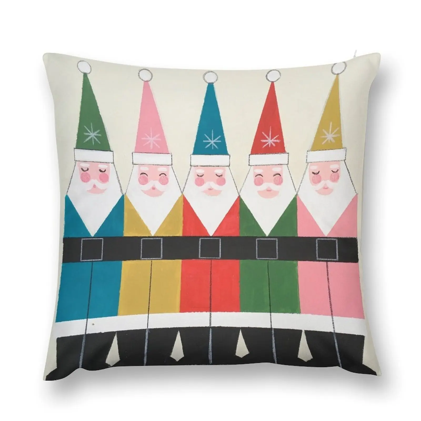 Santa Lineup Throw Pillow christmas ornaments 2025 christmas cushions covers autumn pillowcase pillow