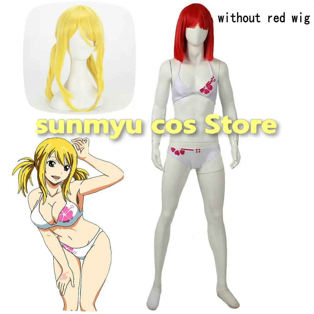 

FAIRY TAIL Lucy Heartfilia swimwear Cosplay Costume Custom Size swimming swimsuits