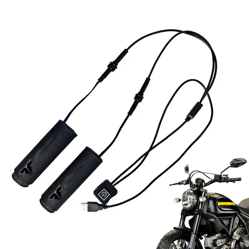 Heated Motorcycle Grip Cover Pad Waterproof Winter Electric Heated Handlebar Warmer Heated Grip Cover Pad Atv Warmer USB Heating