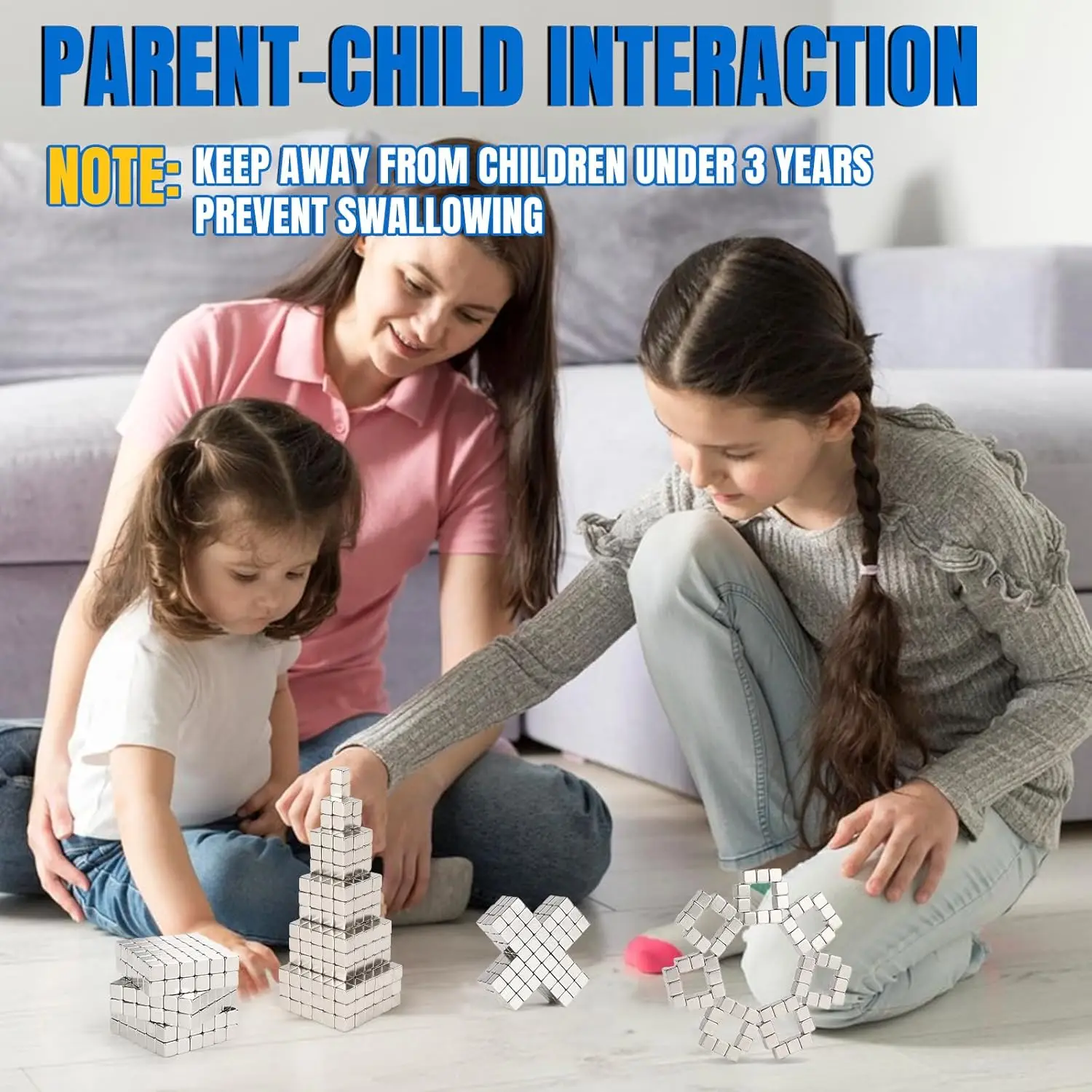 냉장고, DIY, 건물, 과학, 공예, 교육용 100개 5x5x5mm 강력한 사각형 자석