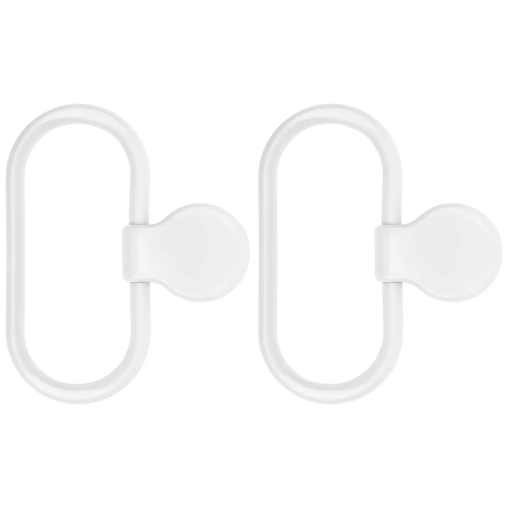 

2pcs Adhesive Towel Ring White Bathroom Hand Holder Wall Mount No Drill Plastic Racks Kitchen Guest Bath Accessories Organizer