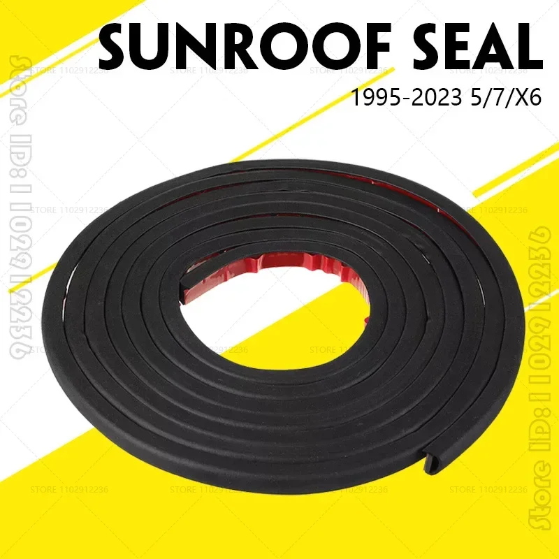 for 1995-2023 E38 E39 E60 E65 E71 E90 F01 F10 F12 F16 F90 G11 G12 G30 BMW 5/7/X6 Series Sunroof Seal Lenght 2980 mm 54107245551