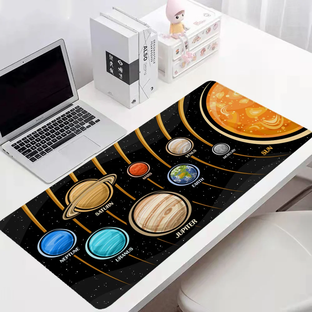 Solar System Planets Xxl Mouse Pad 900x400 Gaming Mat Desk Accessories Office Pc Gamer Desktops Mousepad Mats Keyboard Extended