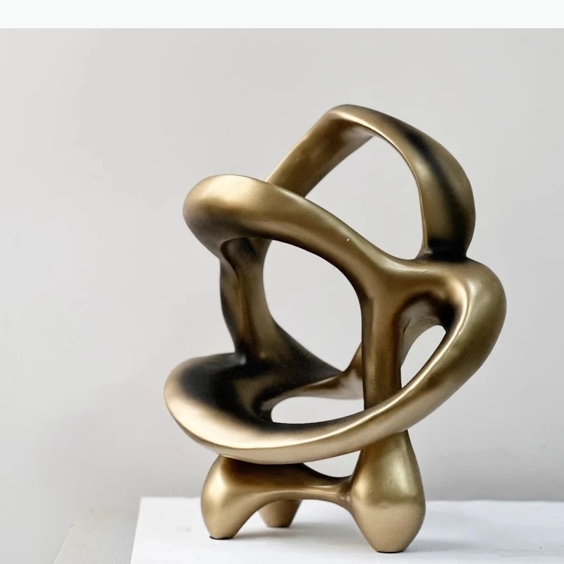 

Winding Ribbon Ornaments Modern Crafts Desk Decoration Twisted Knot Geometric Abstract Artwork Room Aesthetic Decor