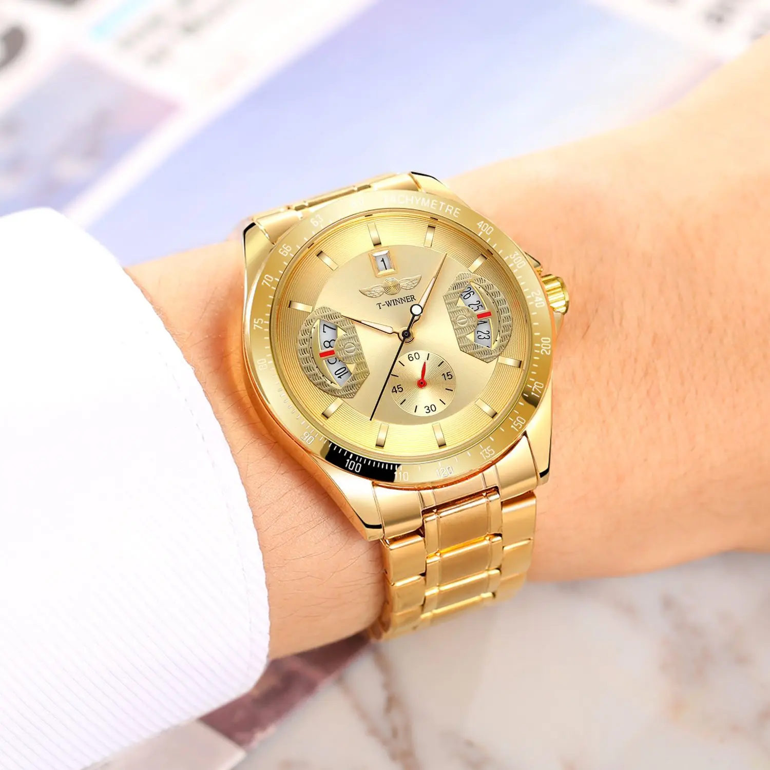 

Лучшие роскошные, элитные, легкие роскошные мужские механические часы, с автоматическим заводом, круглый циферблат, скелетонизированный дизайн, с дисплеем календаря, ремешком из нержавеющей стали, модный аксессуар, подходит для деловых и повседневных меро