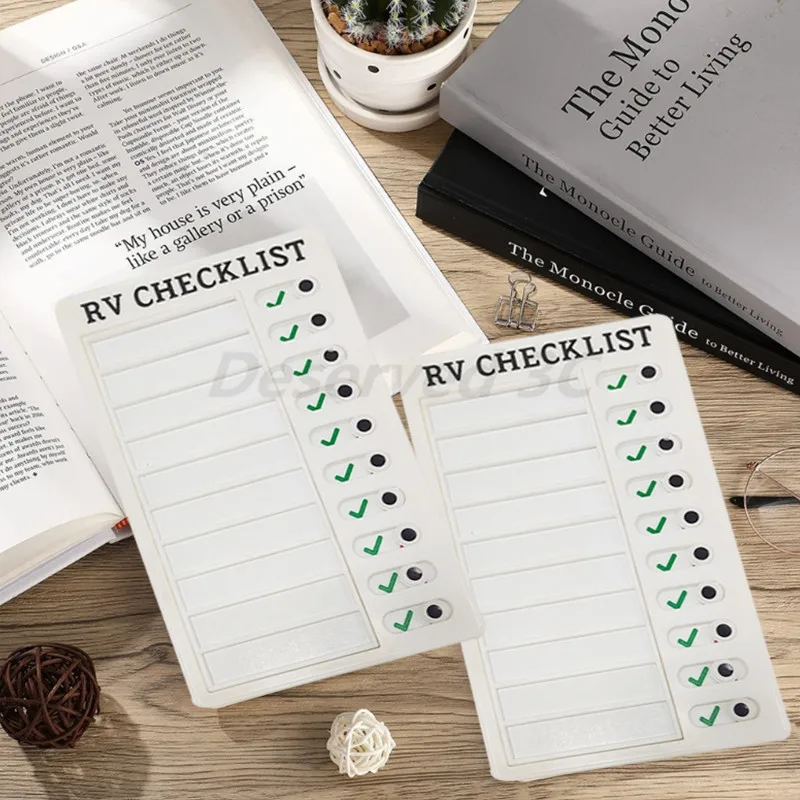 Multi-purpose Memo Checklist To-do-list Pad 5''x8'' Adjustable My Chores Checklist Board for Car RV Home Classroom Wall