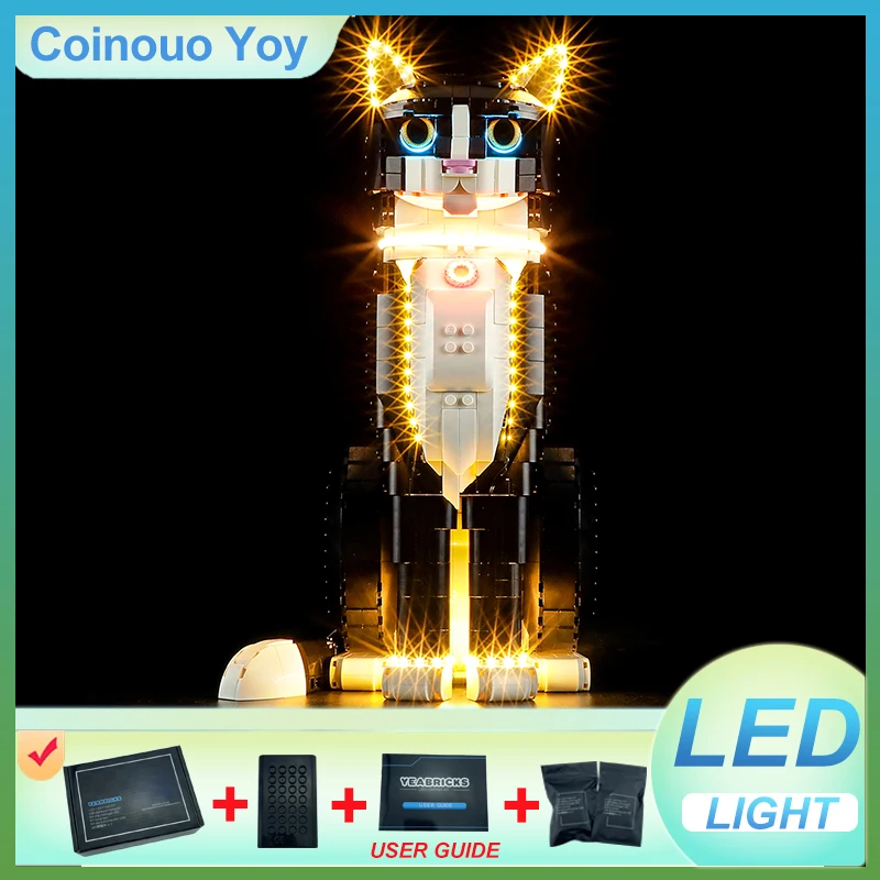 

LIGHT For LEGO 21349 Tuxedo Cat Block DIY Toy (NO Blocks Model,Only LED Light) Light Set Kid Gift