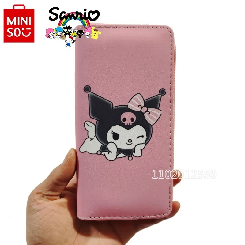 Cute Cartoon Multi-Card Slots para meninas, Kuromi Coin Purse, carteira elegante dos desenhos animados, alta qualidade, nova, grande capacidade