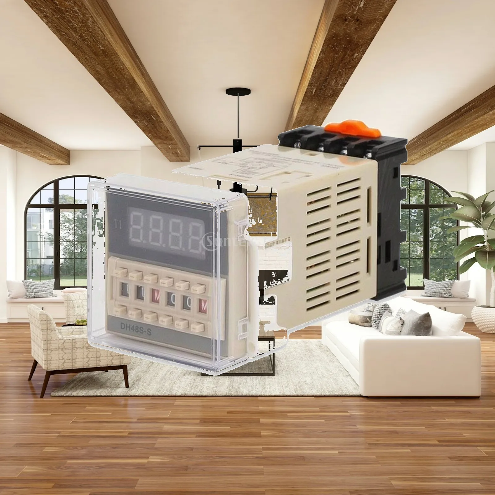 DH48S-S Digital Time Relay Vented Housing Single-Group Cyclic Timing Relay Reliable Compact for Automation Technicians