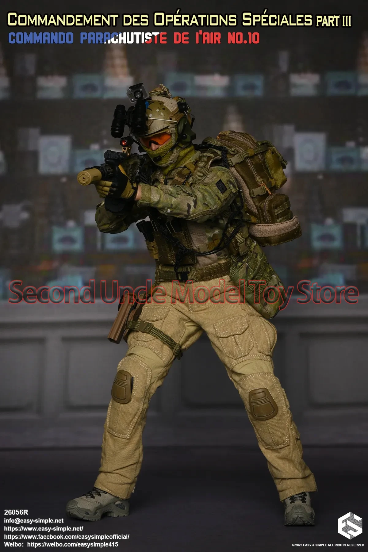 

Easy&Simple ES 26056R 1/6 Commandement Des Operations Part III Commando Parachutiste Soldier Moveable Action Figure For Collect