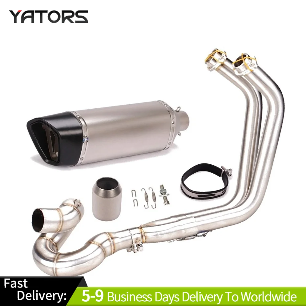 

Exhaust Systems Exhausts Pipes Muffler Exhaust Front Pipe Full System For Kawasaki Ninja 650 Z650 2017-2019