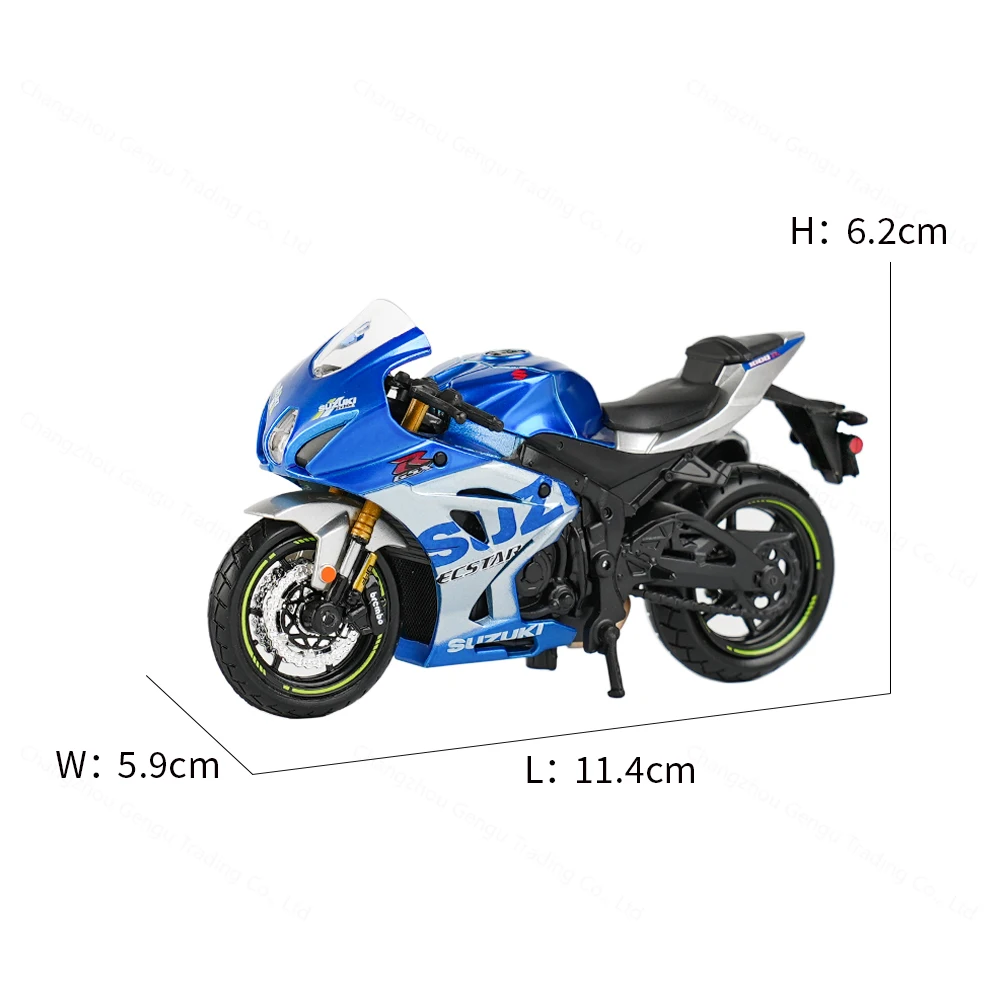 Bburago 1:18 2021 Suzuki GSX-R1000 R Static Die Cast Vehicles Collectible Motorcycle Model Toys