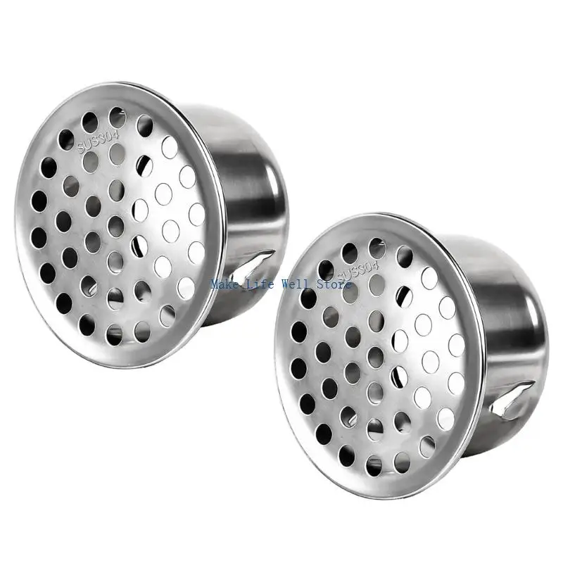  304 Stainless Steel Bathroom Drain Cover Set Featuring 2 In Drain Hole For High Flows And Clog Prevention In Showers