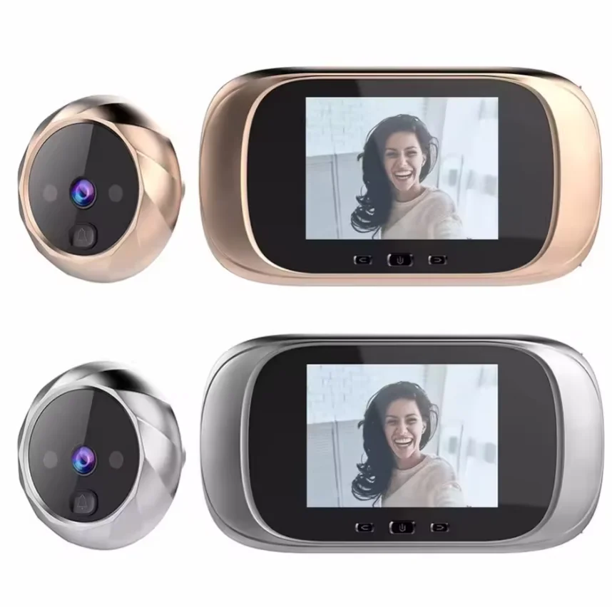 عارض الباب الرقمي كاميرا الباب ثقب الباب جرس الباب 2.8 بوصة للرؤية الليلية تصوير الصور مراقبة الباب الرقمي لأمن المنزل