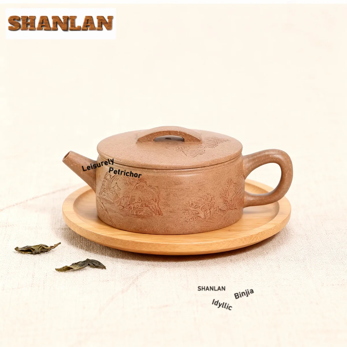 

100 мл чайники ручной работы Исин из фиолетовой глины большого калибра, чистый пейзажный горшок ручной работы, чайник из сырой руды, грязевой чайник, китайский чайный сервиз Цзыша