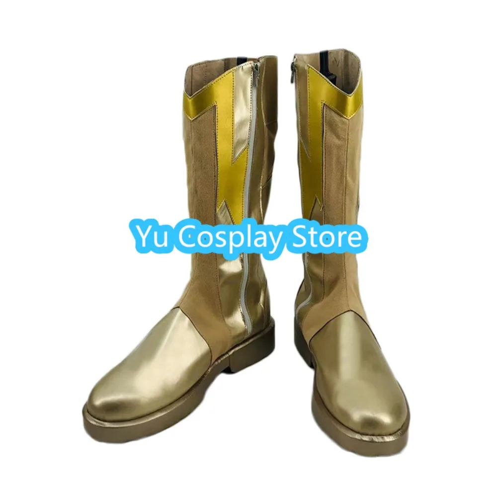 

Yu Cosplay Store Golden Boots Cosplay Shoes Anime Cosplay Shoes Boots Halloween Costumes Props