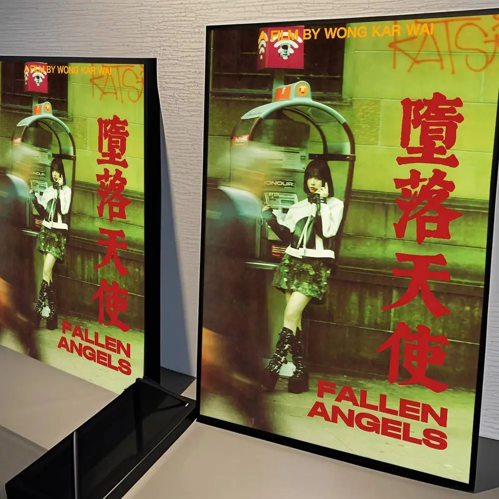 Retro Fallen Angels 1995 Leinwand-Wandkunst-Poster, ungerahmte Leinwand-Wandkunstdrucke für Wohnzimmer- und Schlafzimmerdekorationen – Detail 5