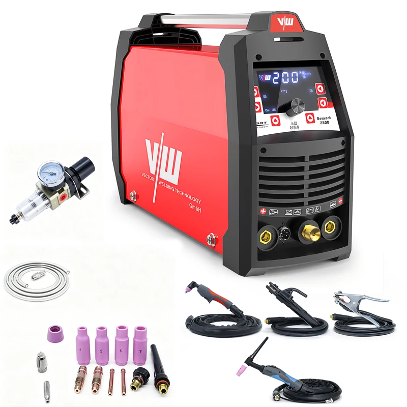

VECTOR Newyork2500D Welding Machine 3 In 1 AC/DC TIG MMA CUT Argon Arc Welder Digital Display Easy Operation Industrial Grade