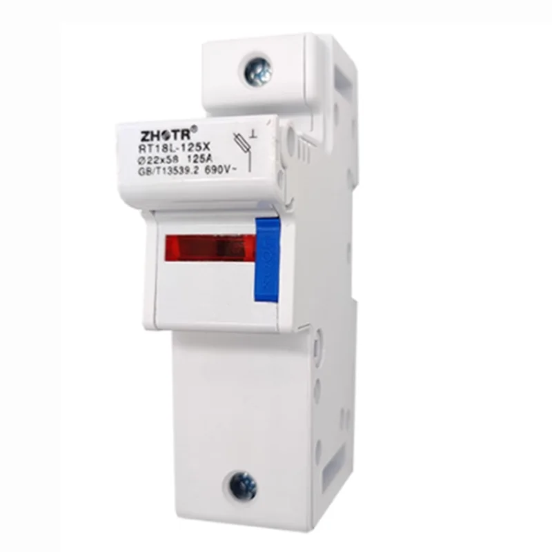 125A RT18 Fuse base RT18L-125X RT18-125X 1P with light 22 * 58 22x58 Fuse Holder R017 RO17 125A