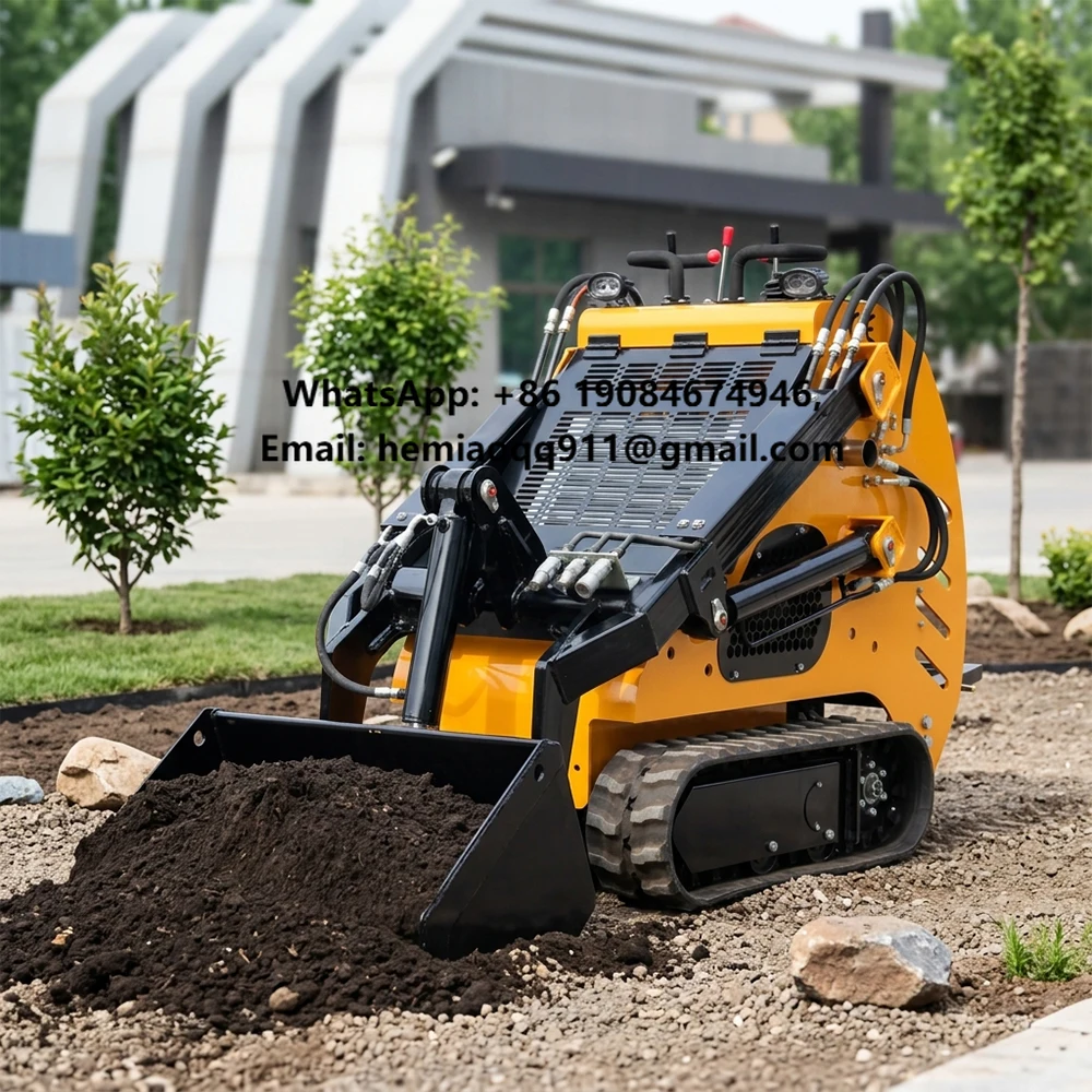 Original Manufacturer EPA Diesel Engine Mini Crawler Skid Steer Loader with Optional Attachment Tools