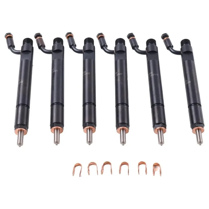 6Pcs Fuel Injector 0432191531 3931735 for Cummins Engine 6CT 8.3 Case 255 2388