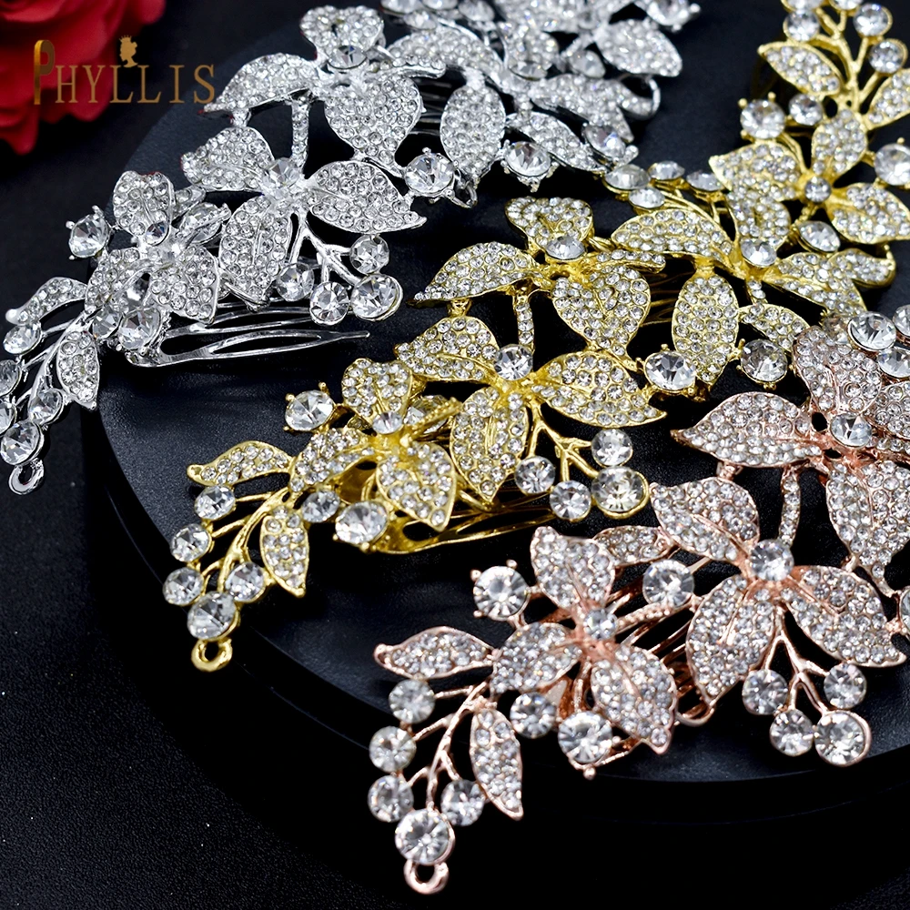 A25 accessori per capelli da sposa di lusso fascia per capelli da sposa in cristallo donna Tiara strass copricapo da sposa ornamenti per capelli per feste di moda