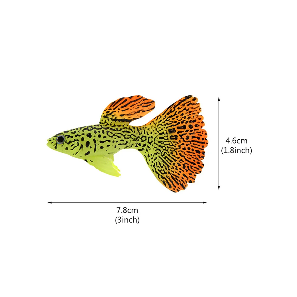 3 stks Simulatie Tropische Mini Levensechte Aquarium Decoratie Premium Siliconen Nep Voor Aquarium Kunstmatige Drijvende Vis Huisdier