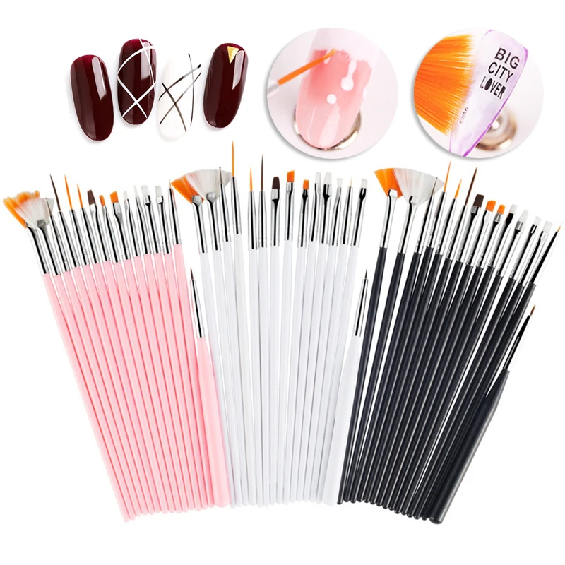 

7/15Pcs Nail Brush Nail Art Design Painting Pen UV Gel Extension Builder Brush Set Nail Salon Supplies And Tools Liner Brush