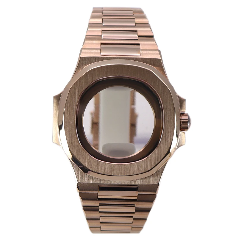 40mm Watch Case bands Accessories Sapphire Crystal For Mod Nautilus NH35 NH36 4R Movt 10BAR Waterproof For 30.5mmDial glass back - Image 2