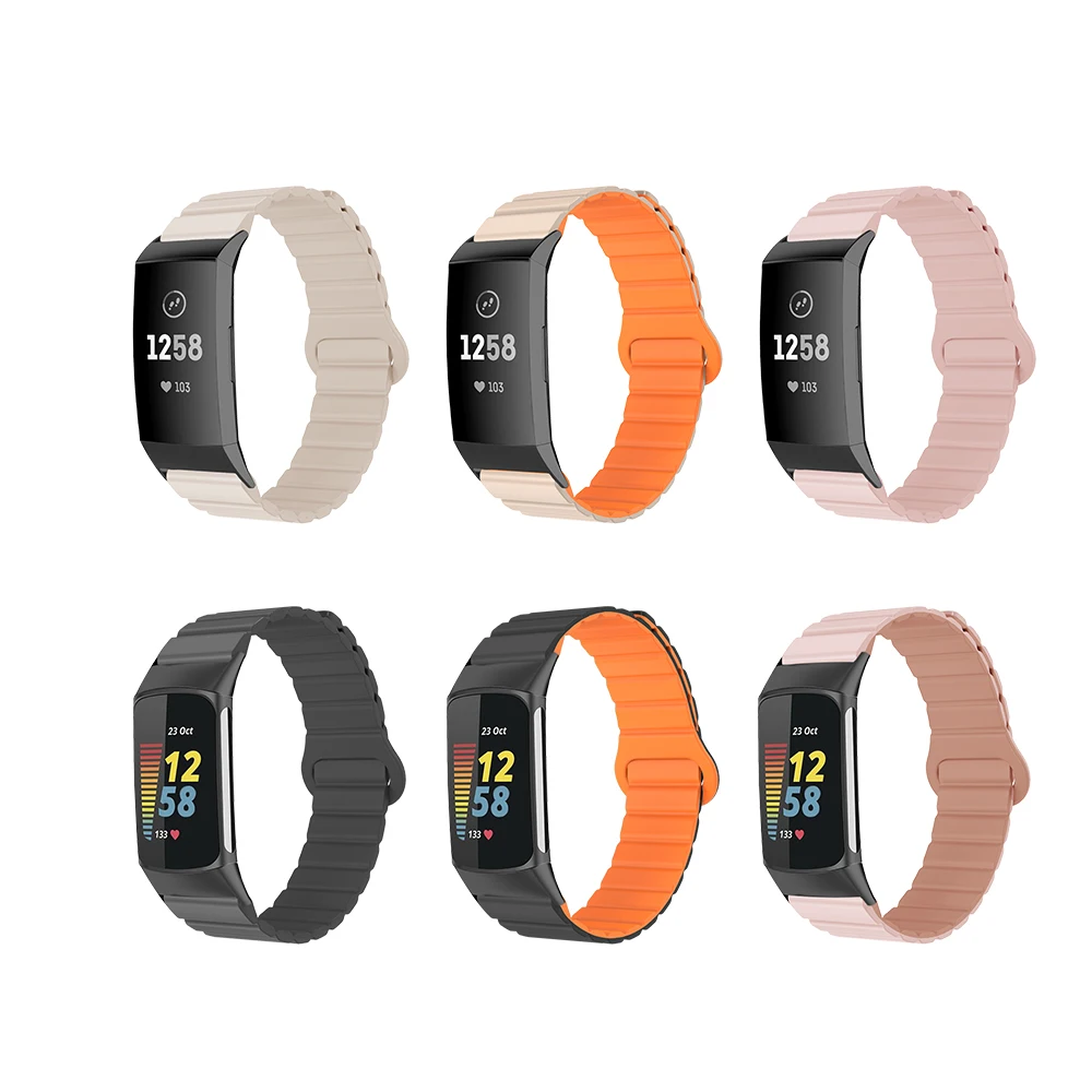 Cinturino magnetico a sgancio rapido per Fitbit Charge 5 4 3 Bracciale leggero in silicone Sport Smart Watch Accessori Cinturino Uomo Donna