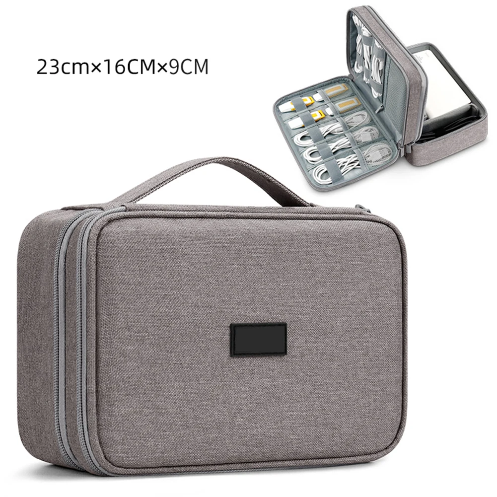 

Dividers Accessory Organizer Bag Earphones Laptop Chargers Multi Functional Organizer Bag Protection Case Elastic Bands