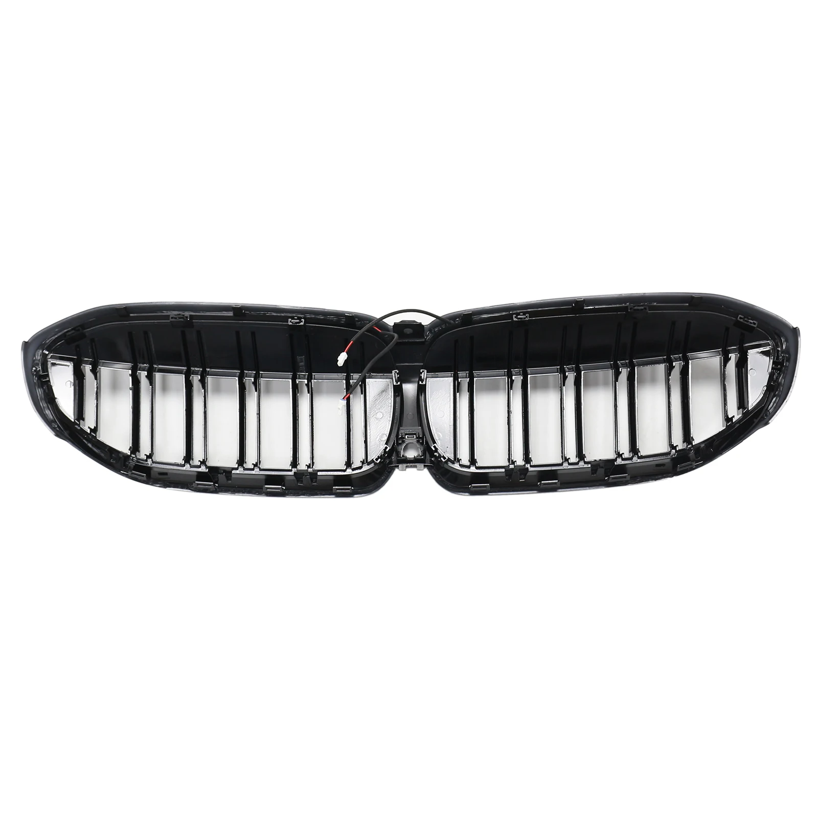 Double Slat Black Kidney Grille 51138072085 For BMW 3 Series G20 2019 2020 2021 2022 With LED Light view 2