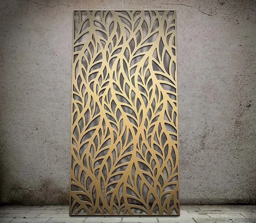 SUS 201 304 Stainless Steel Room Divider Metal Wooden Color Screen Partition decorative room divider wall