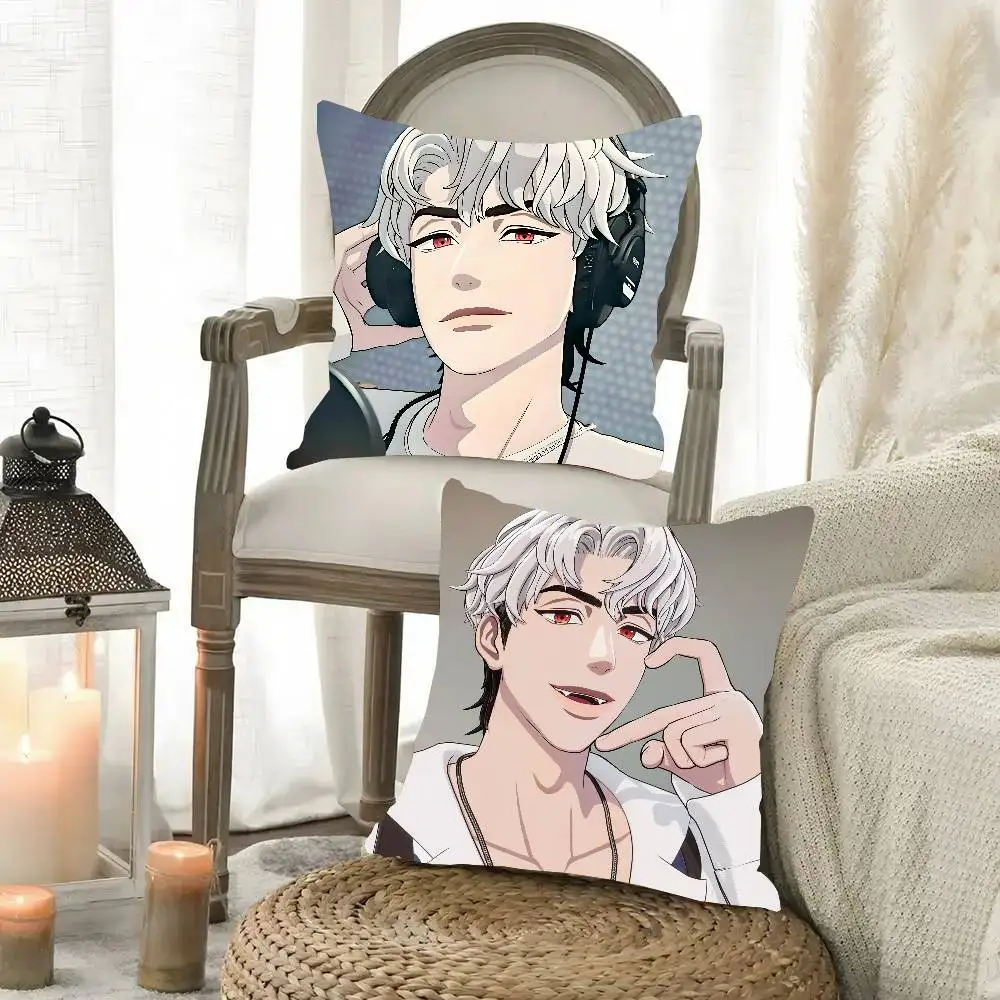 Eunho Virtual Idol Singer Pillow Case Fashion Square Pillowcase Bedroom Sofa Room Ins Decoration Leisure