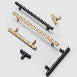 Cabinet Handles Door Knob Kitchen Door Handles and Knobs 50mm To 500mm Black Silver Golden Cupboard Handle Muebles Desk Drawer