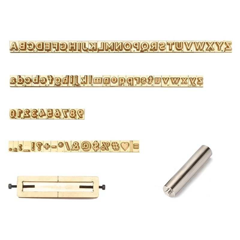 

83PCS Brass Stamping Tool Set Flexible Letters Numbers Alphabets Symbols Characters Molds For Leather Metal Work