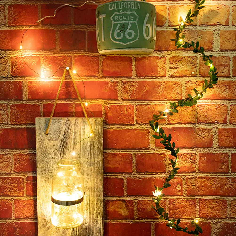 

1Set Artificial Green Vine LED String Light 50Leds Christmas Decoration for Room Garden Ktv Cafe Christmas Props Lighting