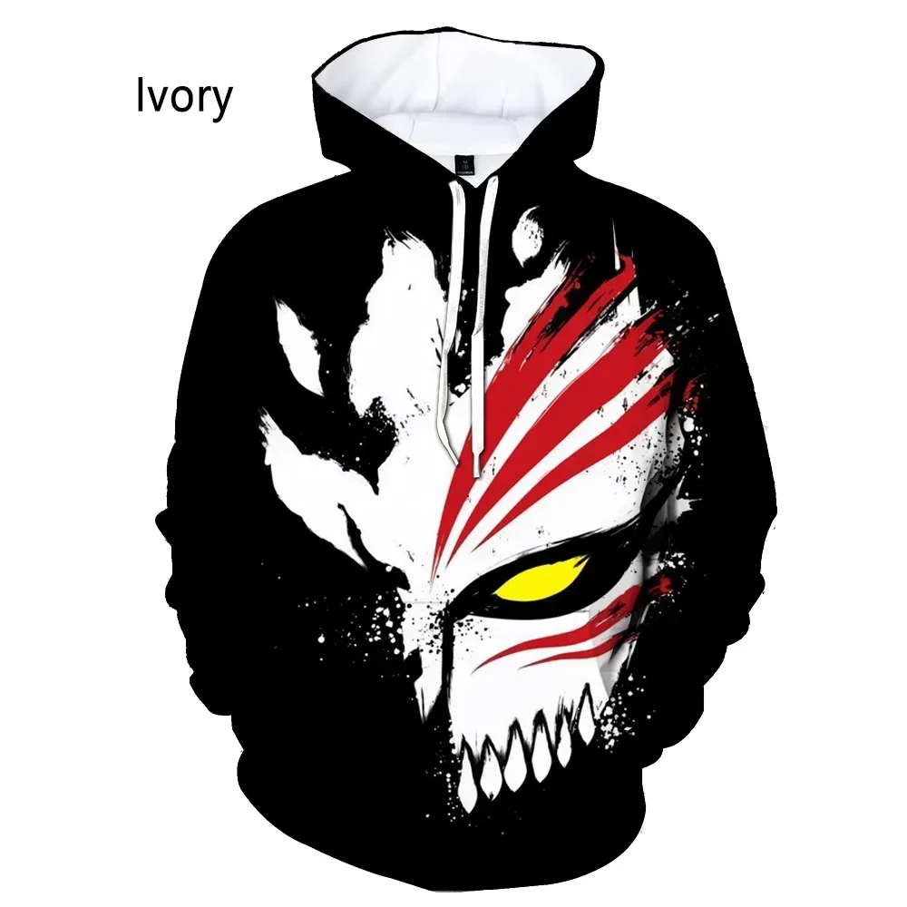 

Anime Ichigo Kurosaki 3D Printing Hoodie Men's Women's Casual Long Sleeve Bleach Character Top Fashion Streetwear