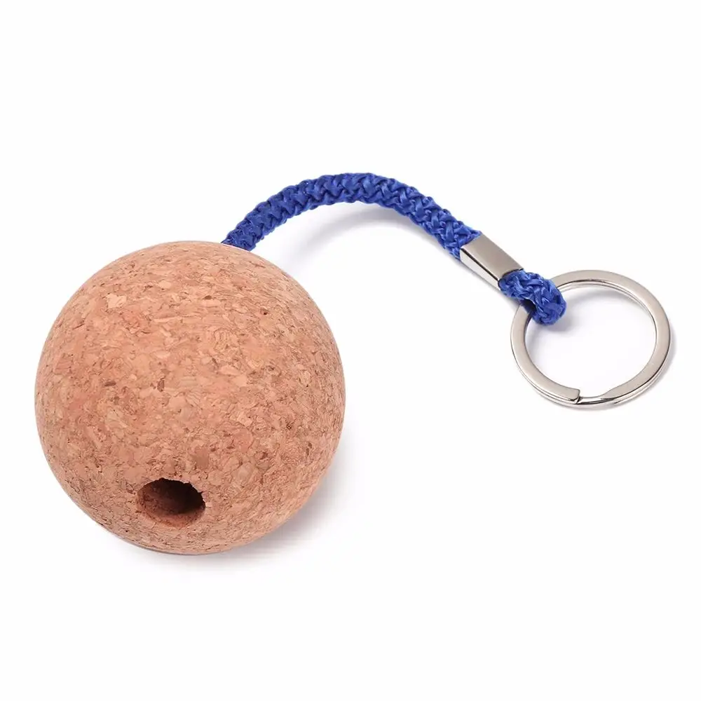 Water Sports 1pc Fishing Bag Pendant Rowing Boats Diving Cork Ball Keychain 53mm/35mm Key Ring Floating Buoy Key Chain