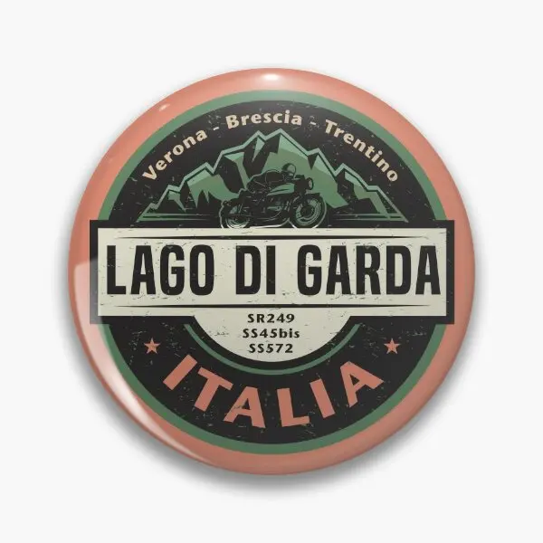 Lago Di Garda Lake Garda Italy  Soft Button Pin Brooch Gift Creative Hat Women Decor Lapel Pin Clothes Fashion Badge Cartoon