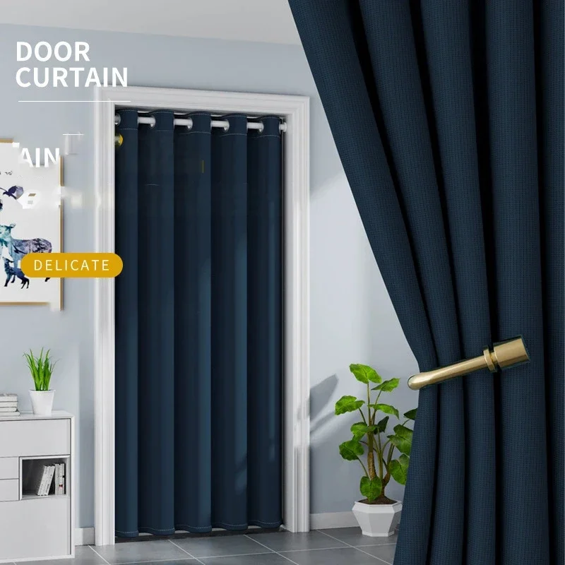 Blackout and Thermal Insulation Doorway Curtain Wardrobe Door Curtain Protect Privacy Dust-proof Door Curtain for Bedroom