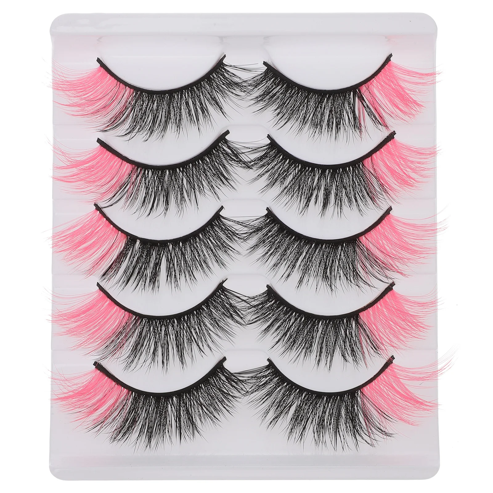 

5Pairs Eyelashes Lightweight Comfortable Makeup Lash Extensions Reusable Eye Lashes for Daily Wear Lashes