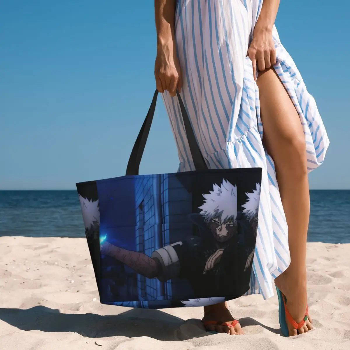 بطلي الأكاديمية دابي أنيمي مانغا MHA Blueflame حقيبة حمل على الشاطئ حقيبة رياضية رياضة اليوغا واق من المطر حقيبة حمل كبيرة المرأة حقيبة سفر حقيبة اللياقة البدنية