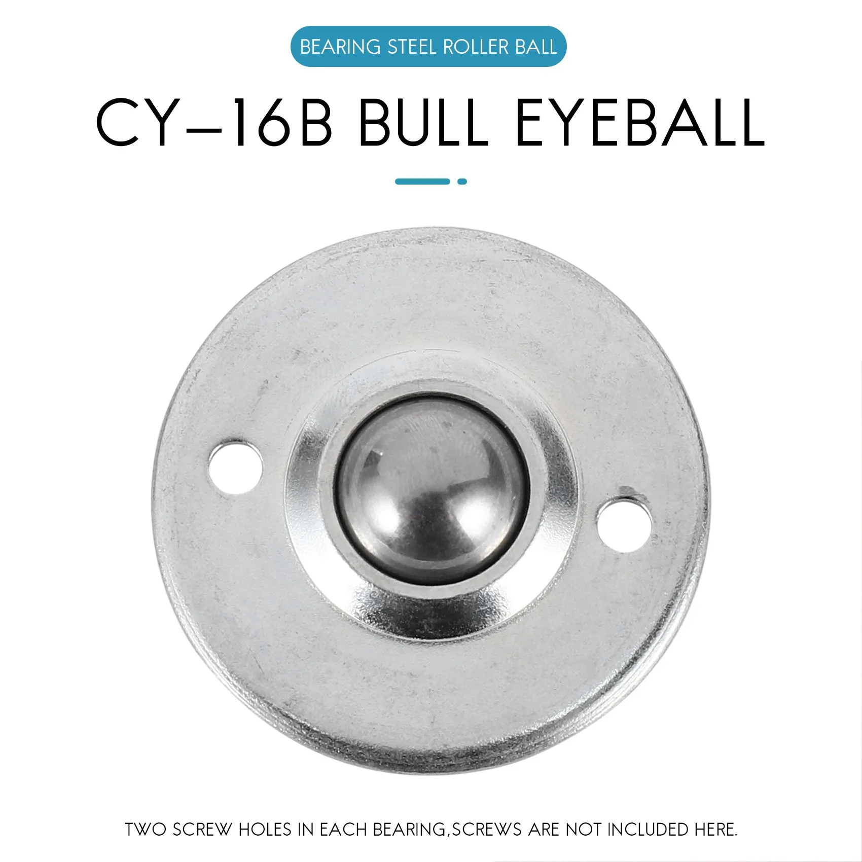 ABFI 6 stuks CY-16B 5/8-inch lager stalen rolbal flens transportband transfereenheid