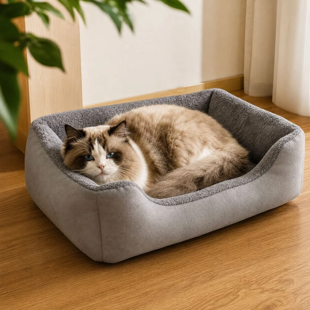 Comfortable Short Cat Bed Warm Comfort Soft Texture Pet Sleeping Mat Cozy Sleeping Surface Pet Cushion Bed Cats Kittens